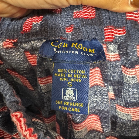Pre- Owned Men's Club Room by charter club pajama pants with an American Flag - Picture 10 of 12